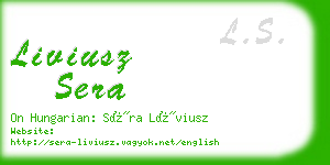liviusz sera business card